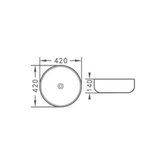 Above Counter Basin 420*420*140mm