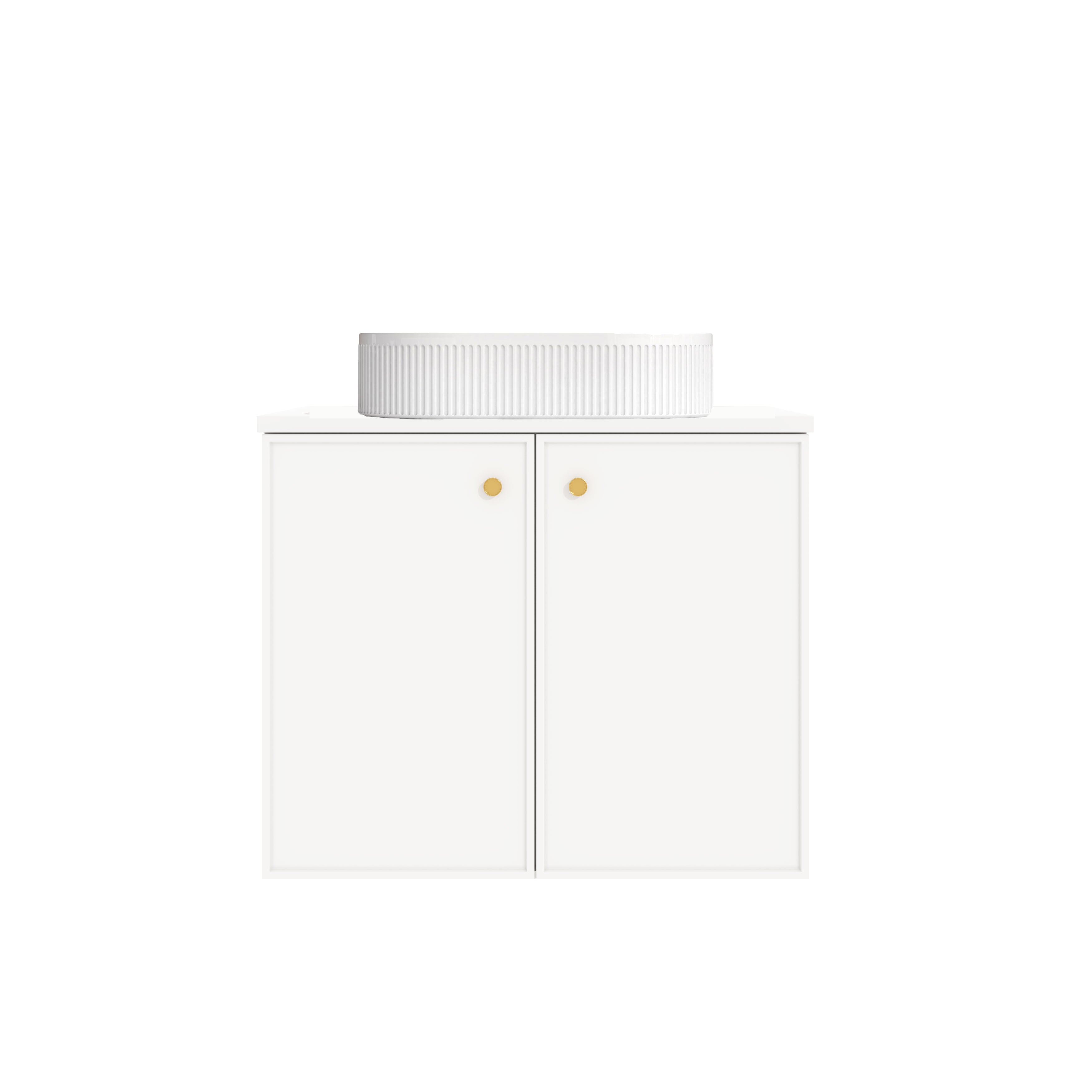 Vivid Pulse Wall Hung PVC Cabinet with Soft closing doors with TOP 590/740/890mm