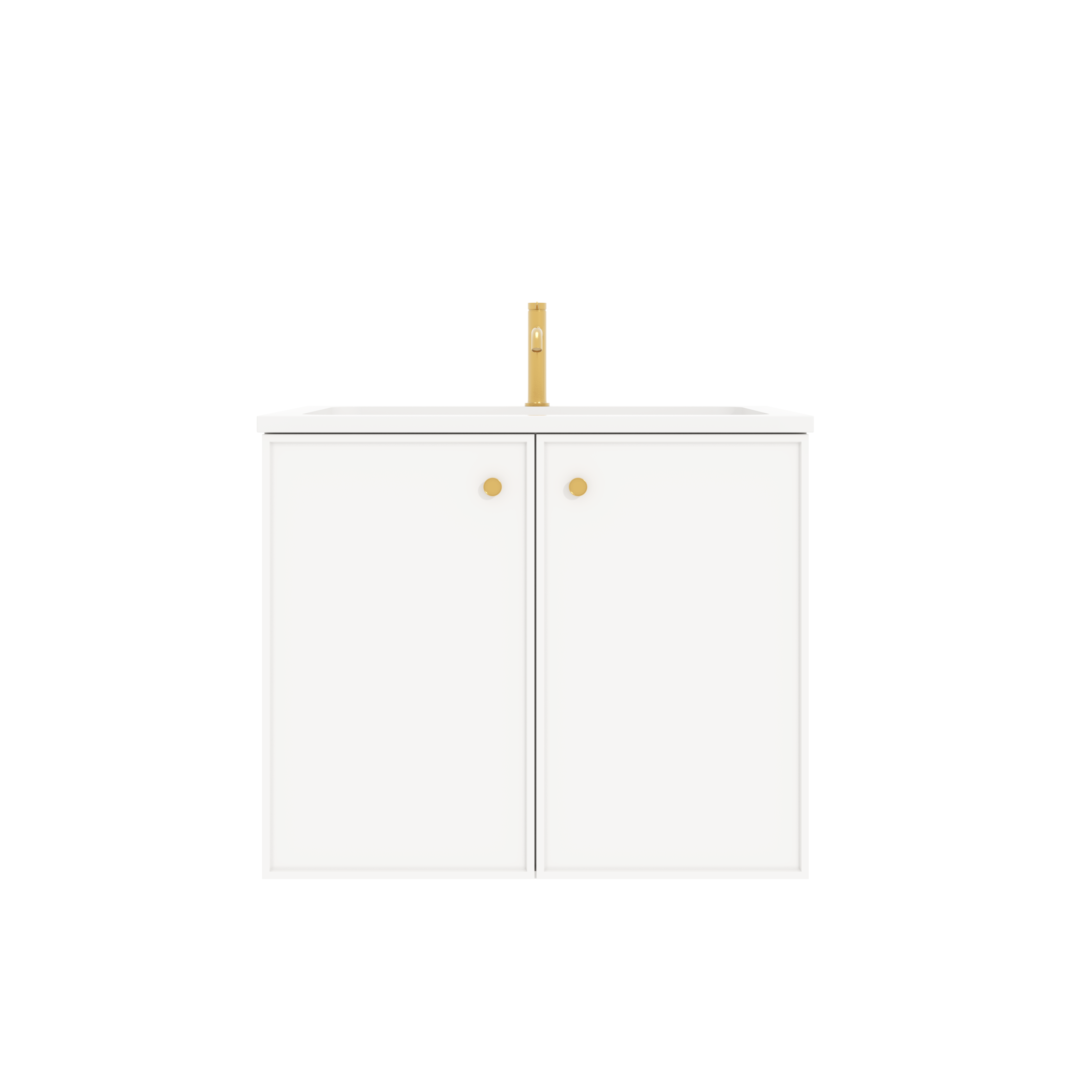 Vivid Pulse Wall Hung PVC Cabinet with Soft closing doors with TOP 590/740/890mm