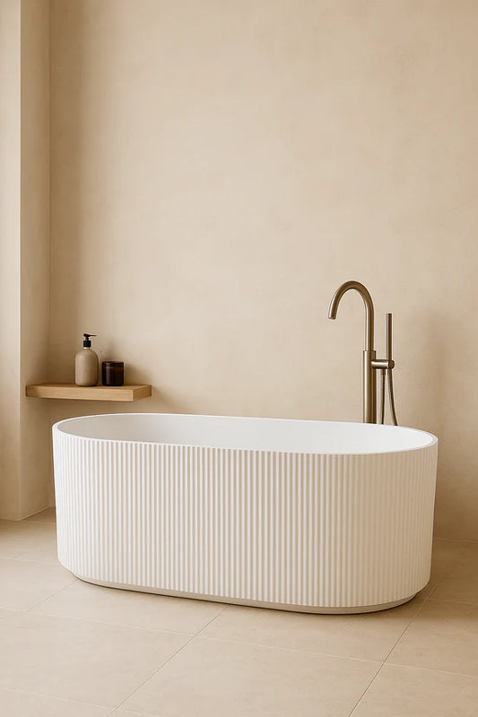 Ally Groove Bathtub Freestanding 1500*750*580mm AGV1500GW/AGV1500MW/AGV1500MB