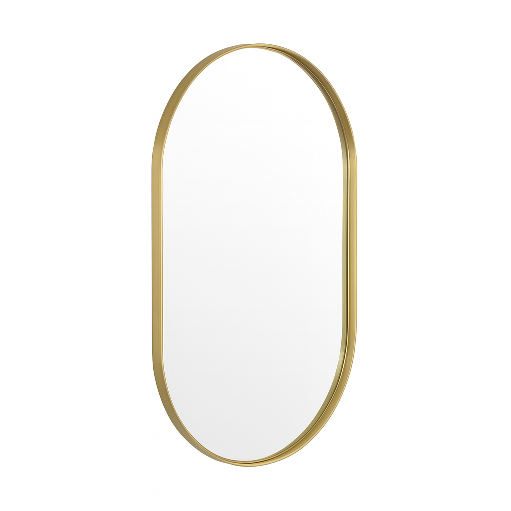 Iron Framed LED Bathroom Mirror – Electroplated Finish, 450/600mm