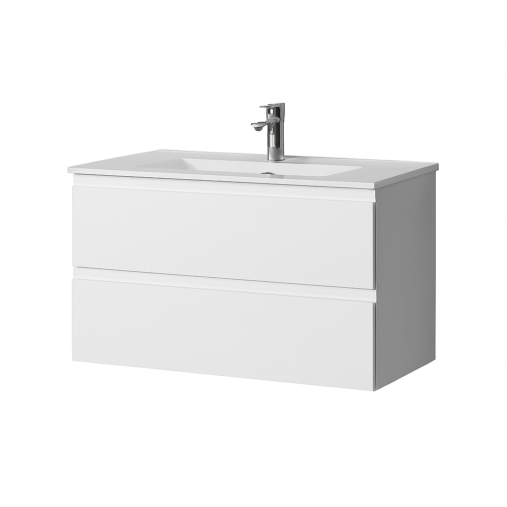 Vita Flux Wall-Mounted PVC Cabinet with U shape soft closing drawers 600-900mm