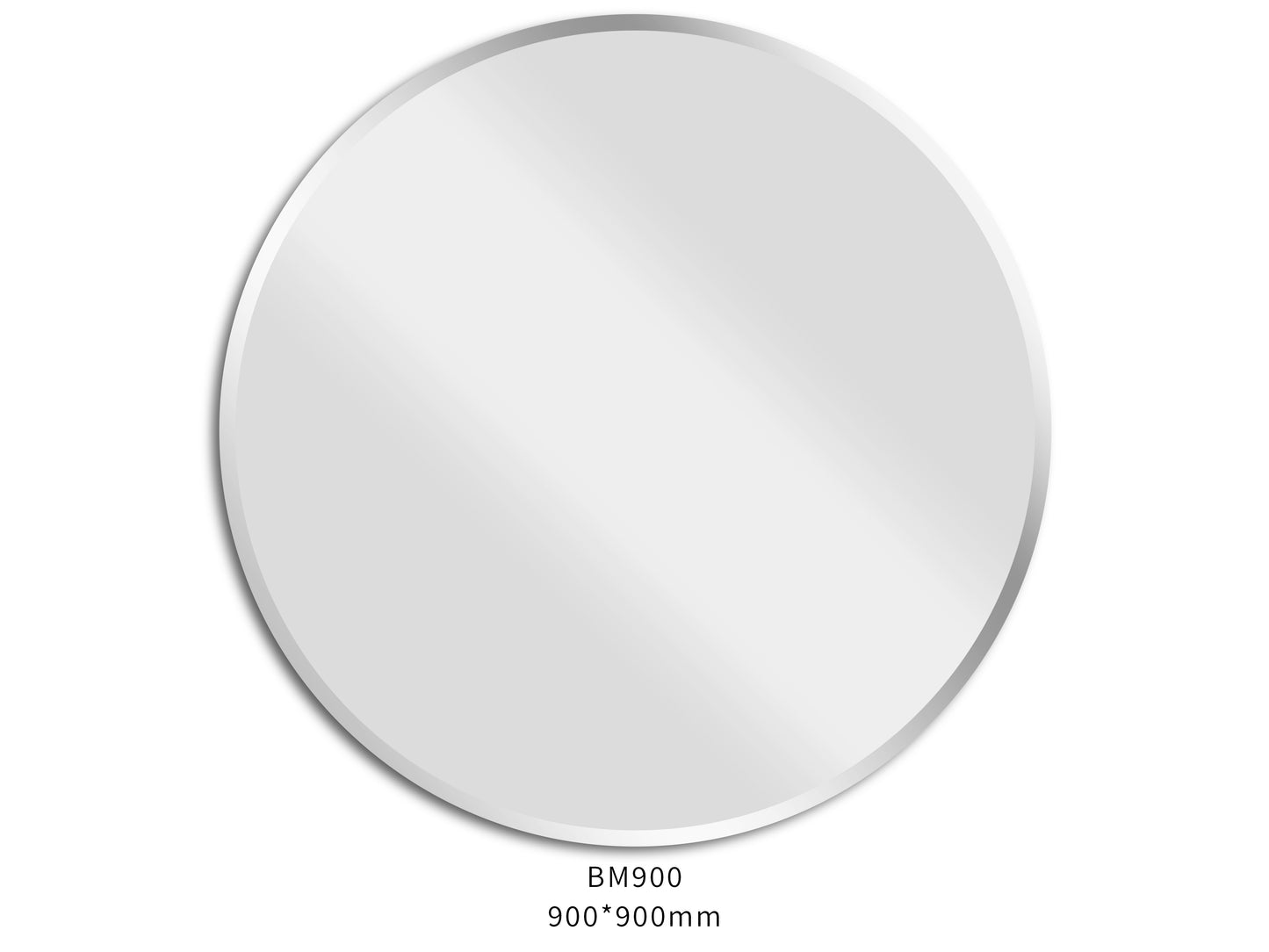 900*900 Plain Mirror Round Bevel Edge