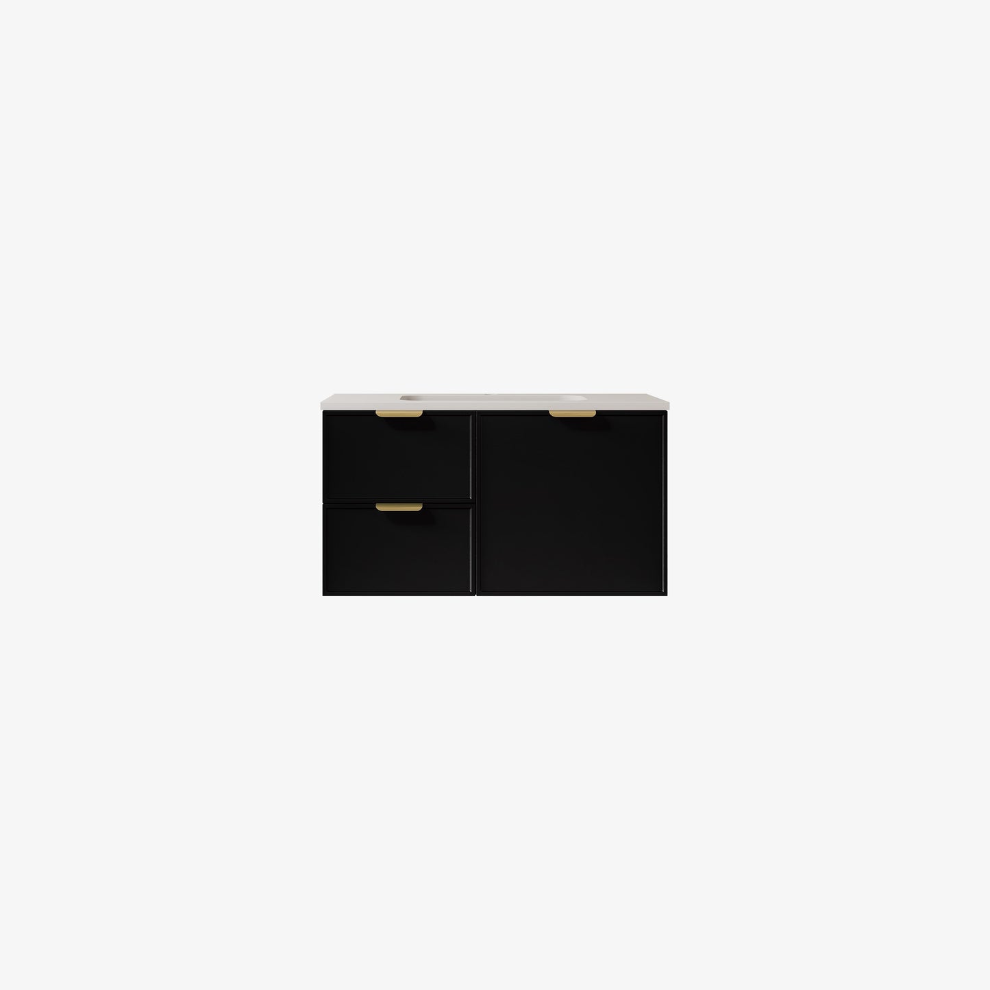 CETO Miami Wall Hung PVC Vanity with U shape soft closing drawers 600/750/900/1200SD/1500SD