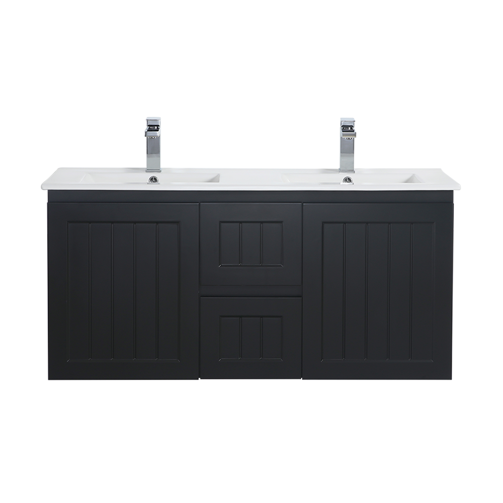 CETO Acacia Wall Hung PVC Cabinet With Soft closing doors 1200/1500 AC124W/AC124DW/AC154W-MW/-MB