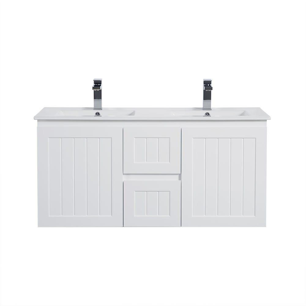 CETO Acacia Wall Hung PVC Cabinet With Soft closing doors 1200/1500 AC124W/AC124DW/AC154W-MW/-MB