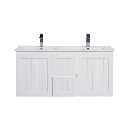 CETO Acacia Wall Hung PVC Cabinet With Soft closing doors 1200/1500 AC124W/AC124DW/AC154W-MW/-MB