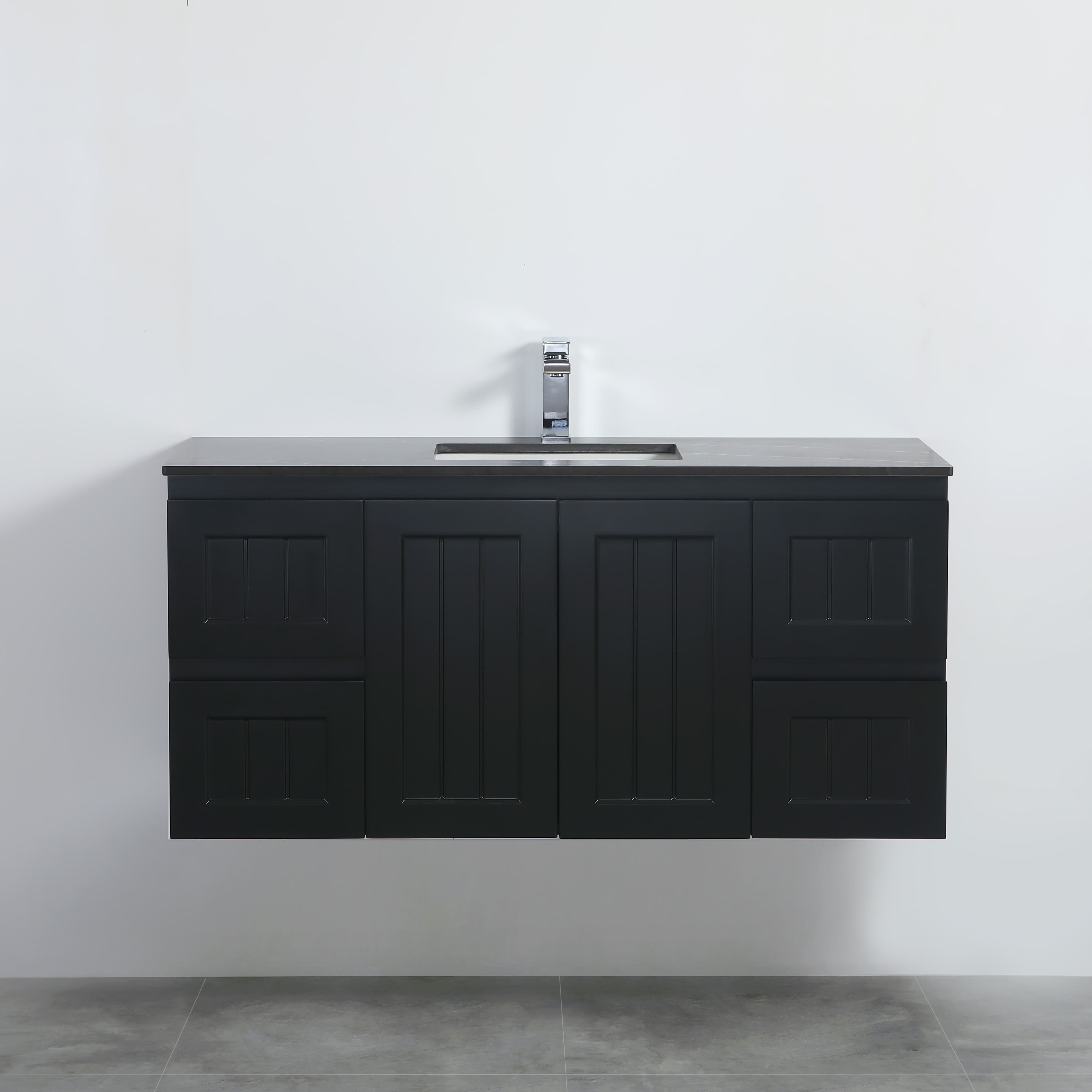 Acacia Wall-Mounted Vanity 1200*450*560mm Matte Black