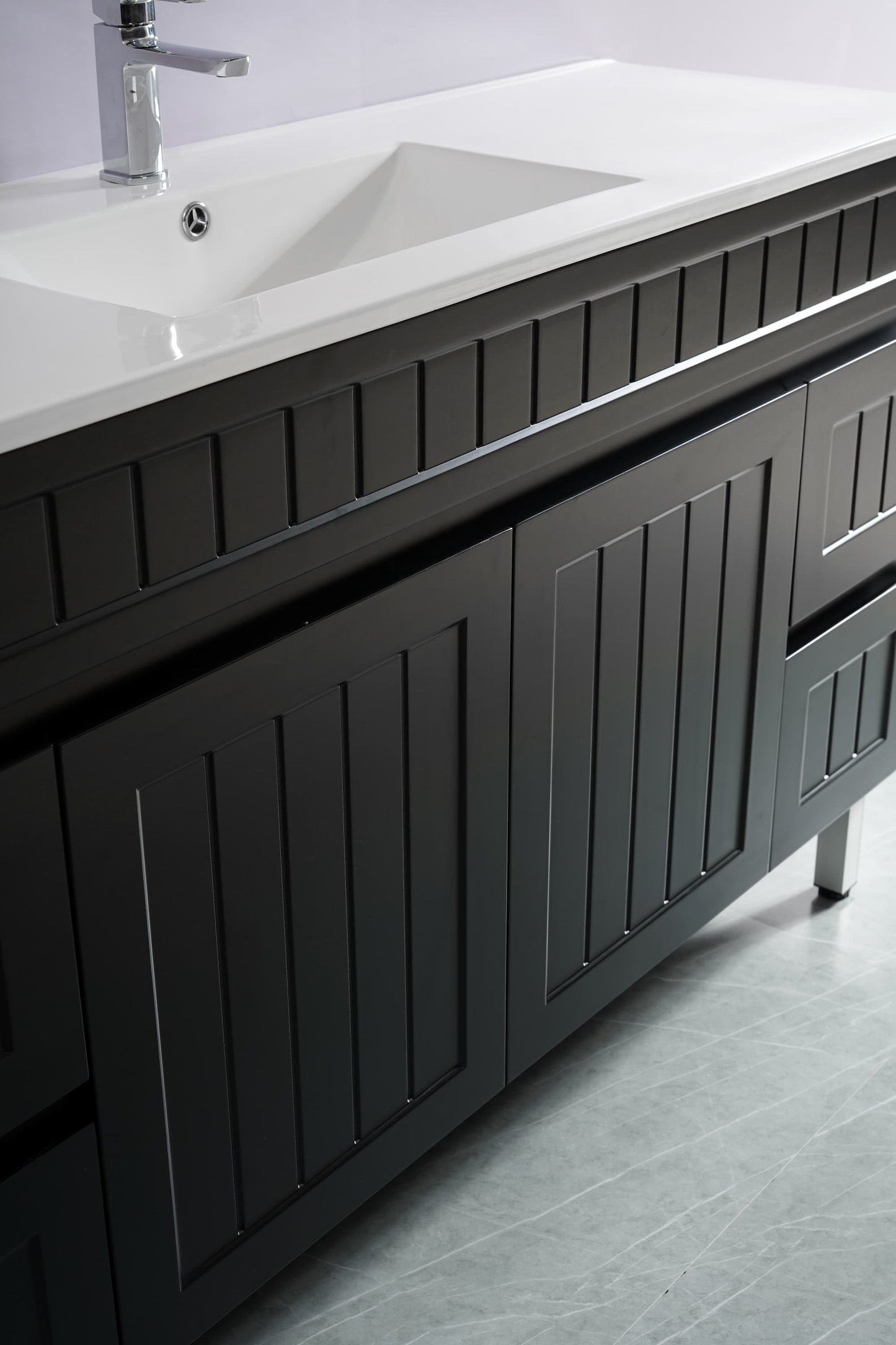Ceto ACACIA 1500mm*460mm*860mm Free Standing Matte Black vanity