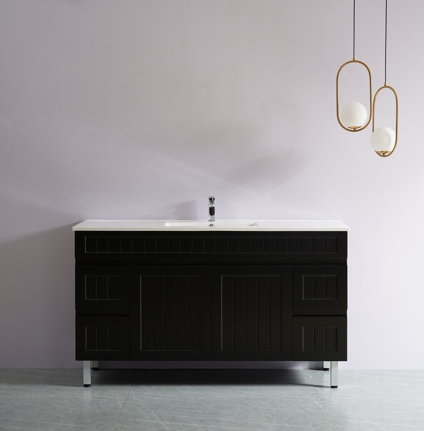 Ceto ACACIA 1500mm*460mm*860mm Free Standing Matte Black vanity