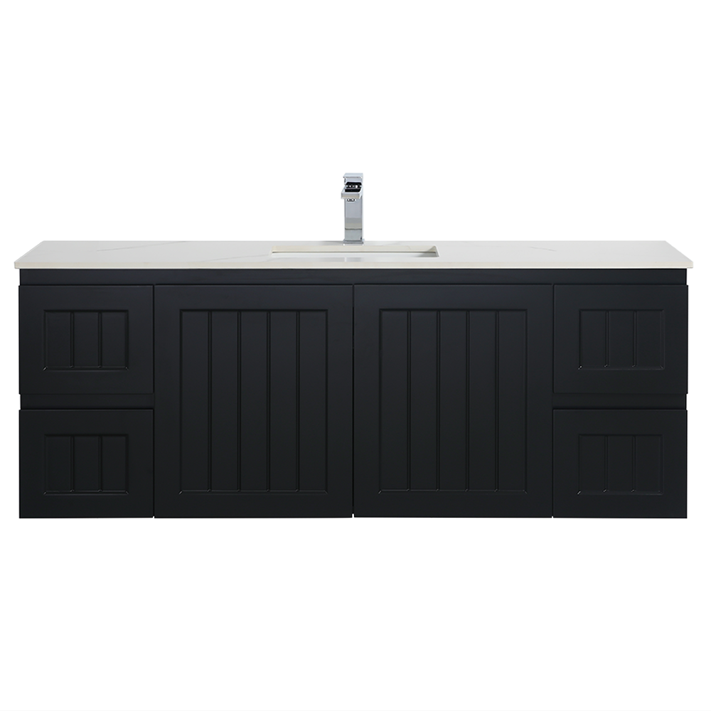CETO Acacia Wall Hung PVC Cabinet With Soft closing doors 1200/1500 AC124W/AC124DW/AC154W-MW/-MB