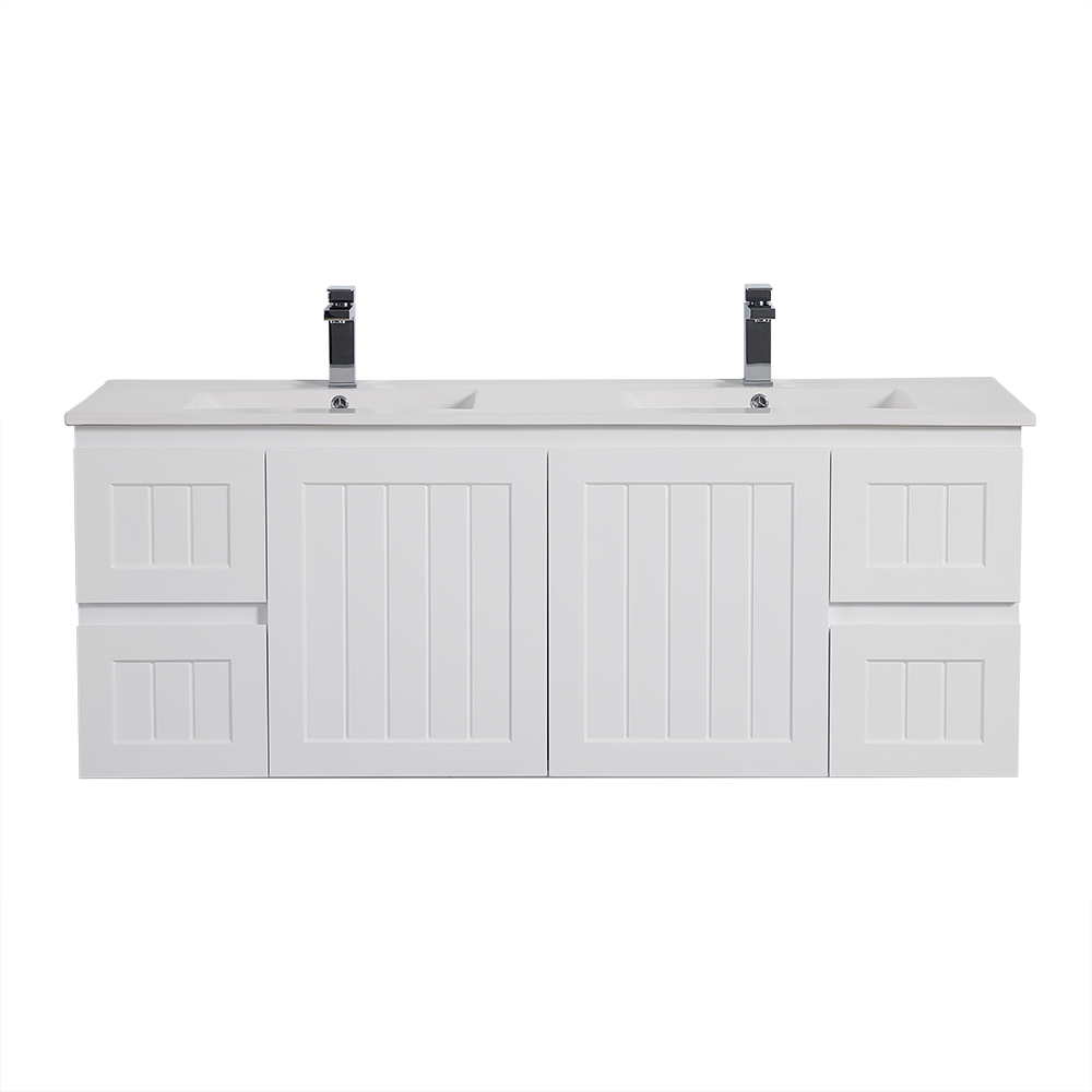CETO Acacia Wall Hung PVC Cabinet With Soft closing doors 1200/1500 AC124W/AC124DW/AC154W-MW/-MB