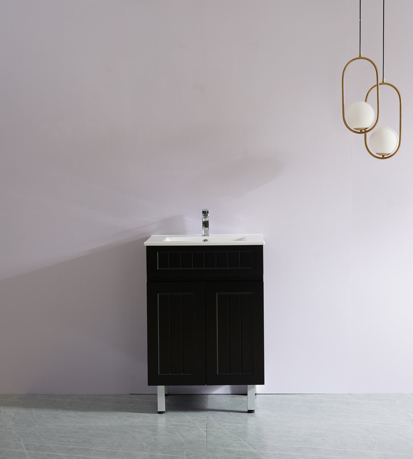 Ceto ACACIA 600mm*465mm*860mm free standing Matte Black Vanity