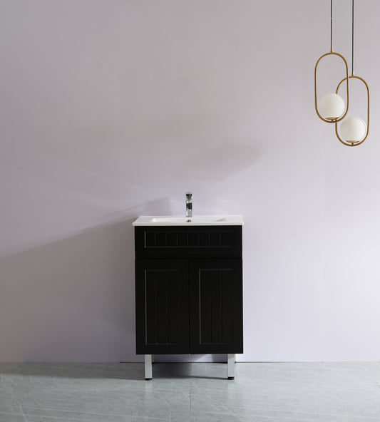 Ceto ACACIA 600mm*465mm*860mm free standing Matte Black Vanity