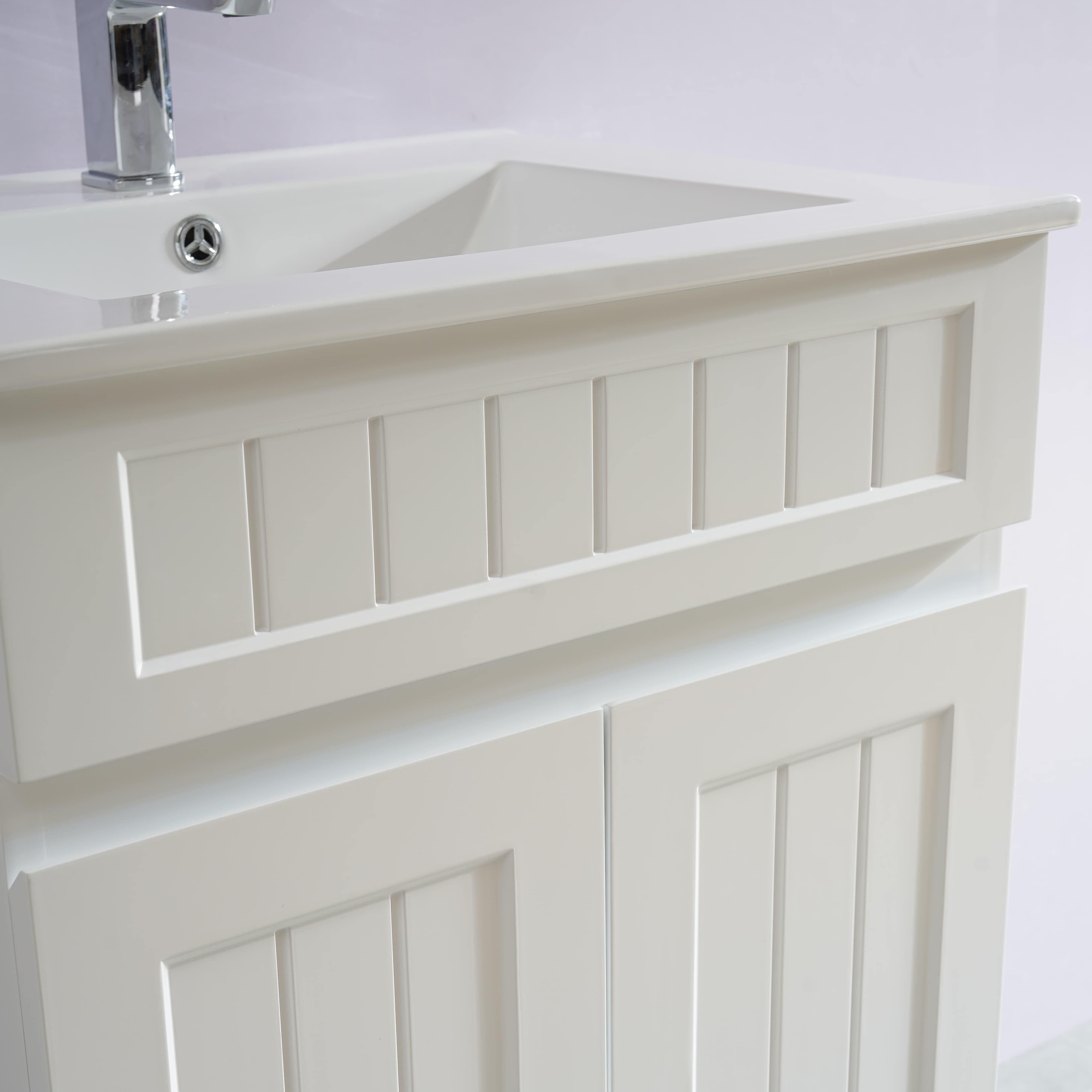 Haven Wood 600mm*465mm*860mm Free Standing Vanity Matte White