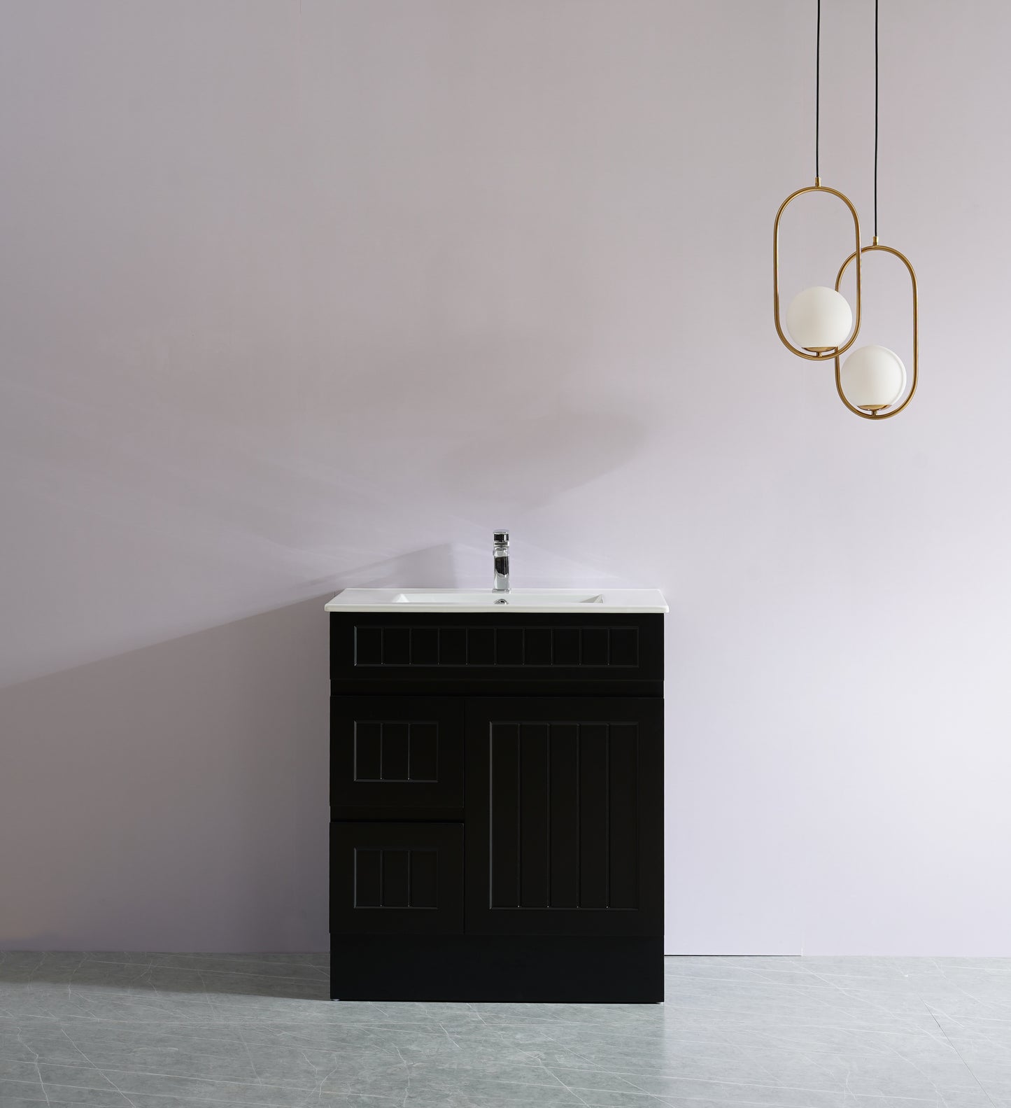CETO Acacia Floor Vanity PVC Cabinet With Leg 600/750/900 AC64L/P64KB/AC74LL/P74KB/AC74RL/AC94LL/AC94RL/P94KB-MW/-MB