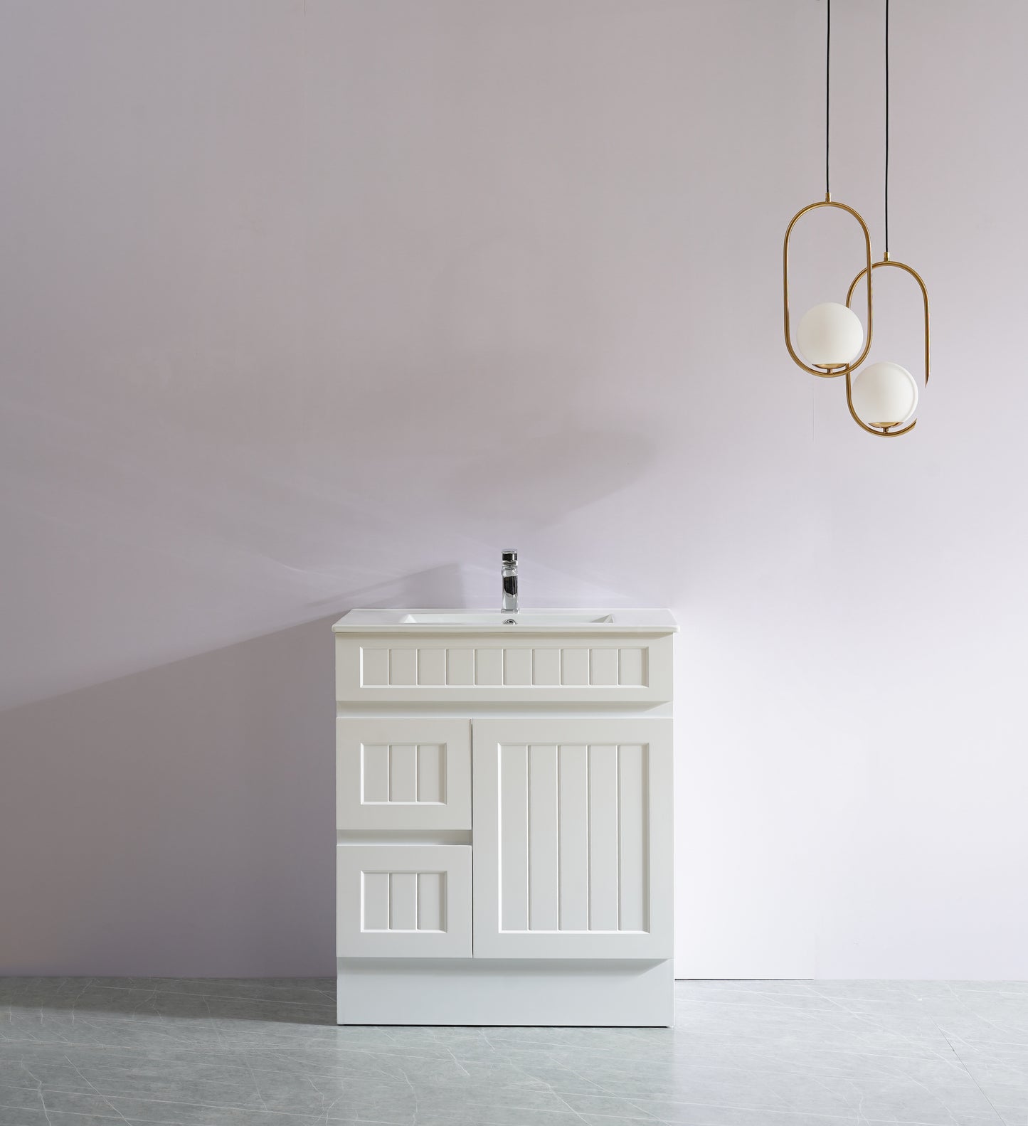 CETO Acacia Floor Vanity PVC Cabinet With Leg 600/750/900 AC64L/P64KB/AC74LL/P74KB/AC74RL/AC94LL/AC94RL/P94KB-MW/-MB
