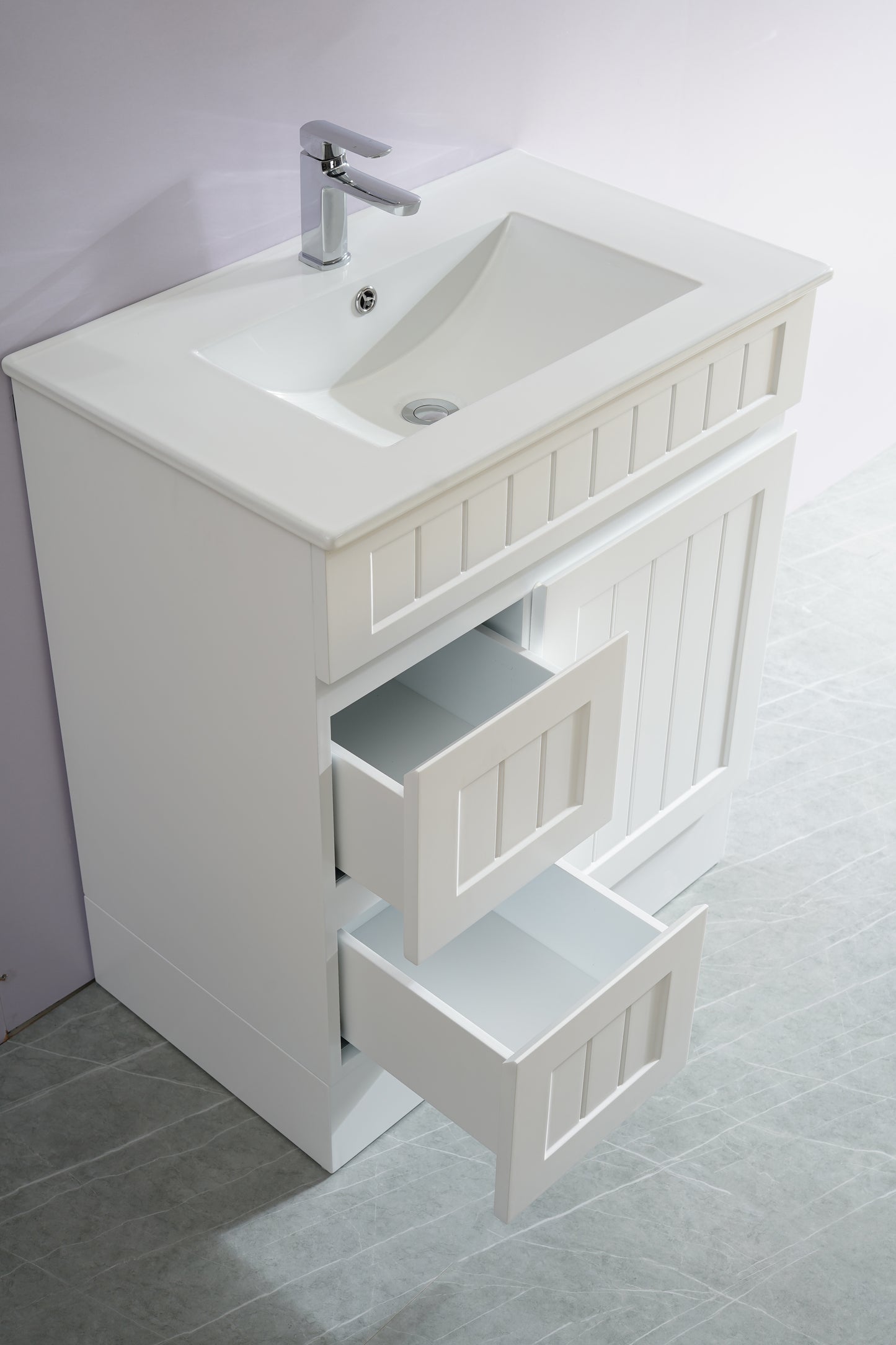 CETO Acacia Floor Vanity PVC Cabinet With Leg 600/750/900 AC64L/P64KB/AC74LL/P74KB/AC74RL/AC94LL/AC94RL/P94KB-MW/-MB