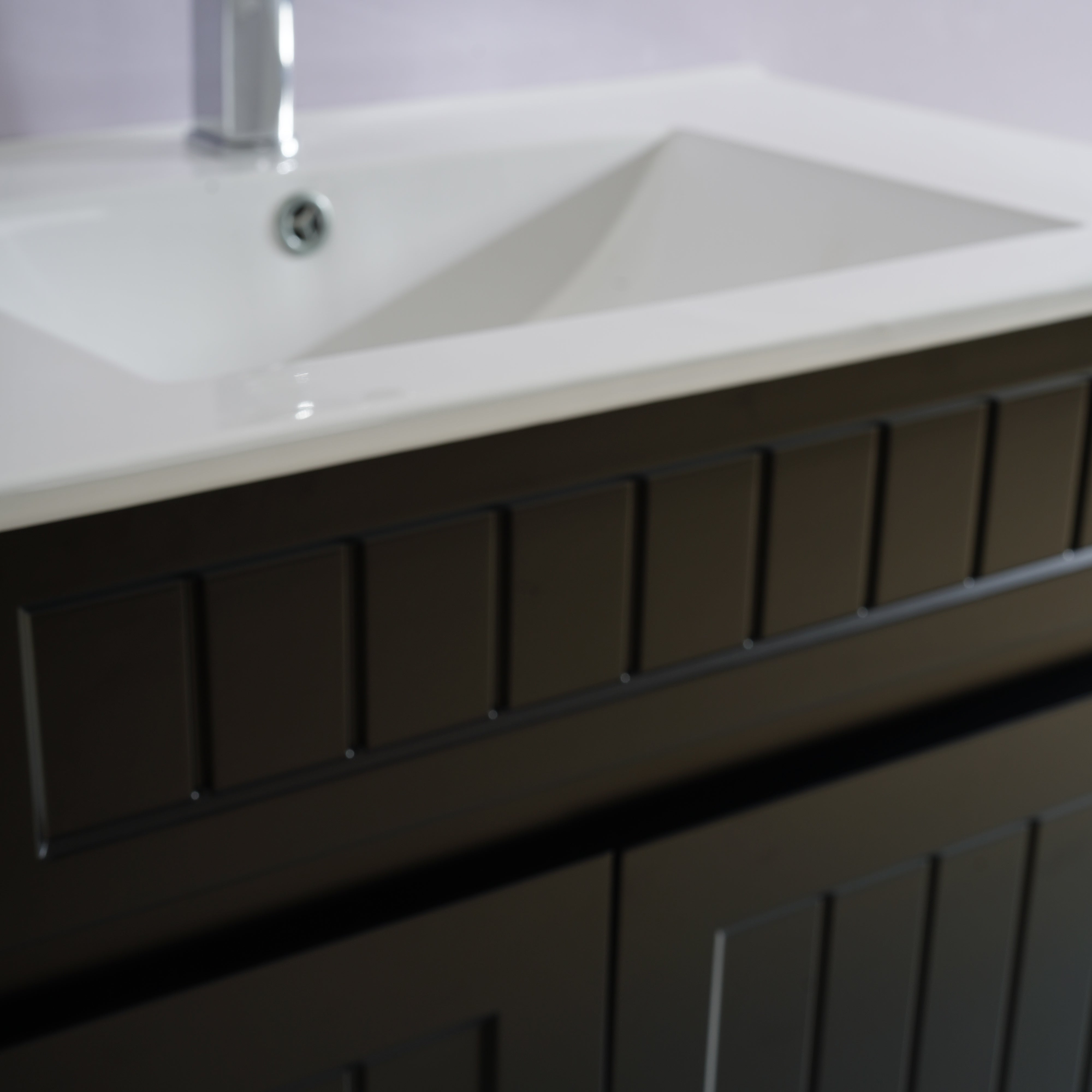 Haven Wood 750mm*460mm*860mm Free Standing Vanity Matte Black