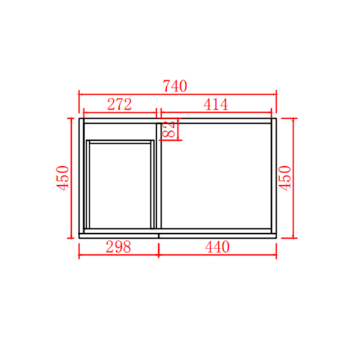 Ceto ACACIA 750mm*460mm*860mm Free standing Matte Black