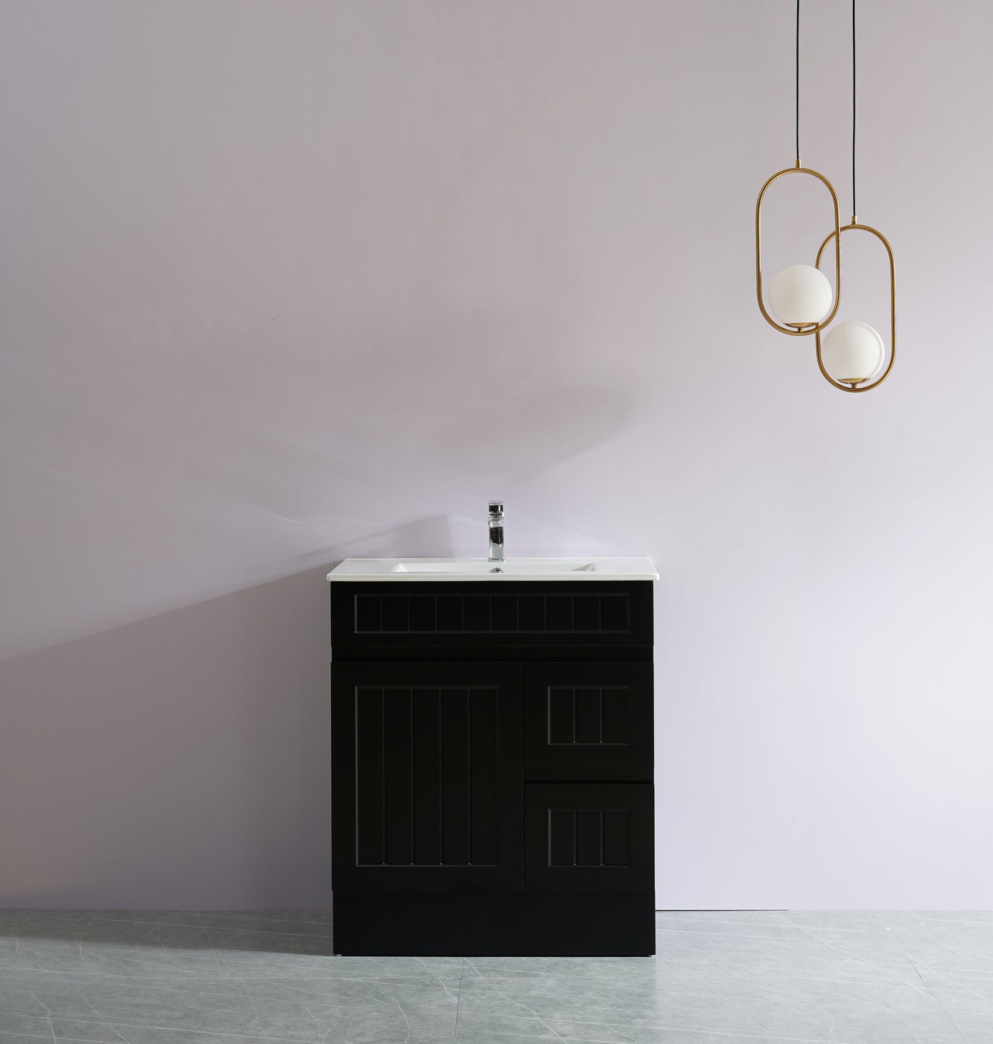 CETO Acacia Floor Vanity PVC Cabinet With Leg 600/750/900 AC64L/P64KB/AC74LL/P74KB/AC74RL/AC94LL/AC94RL/P94KB-MW/-MB