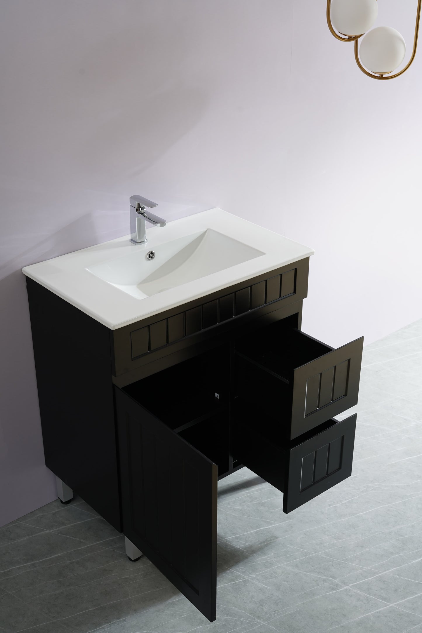 Ceto ACACIA 750mm*460mm*860mm Free standing Matte Black Right Drawers