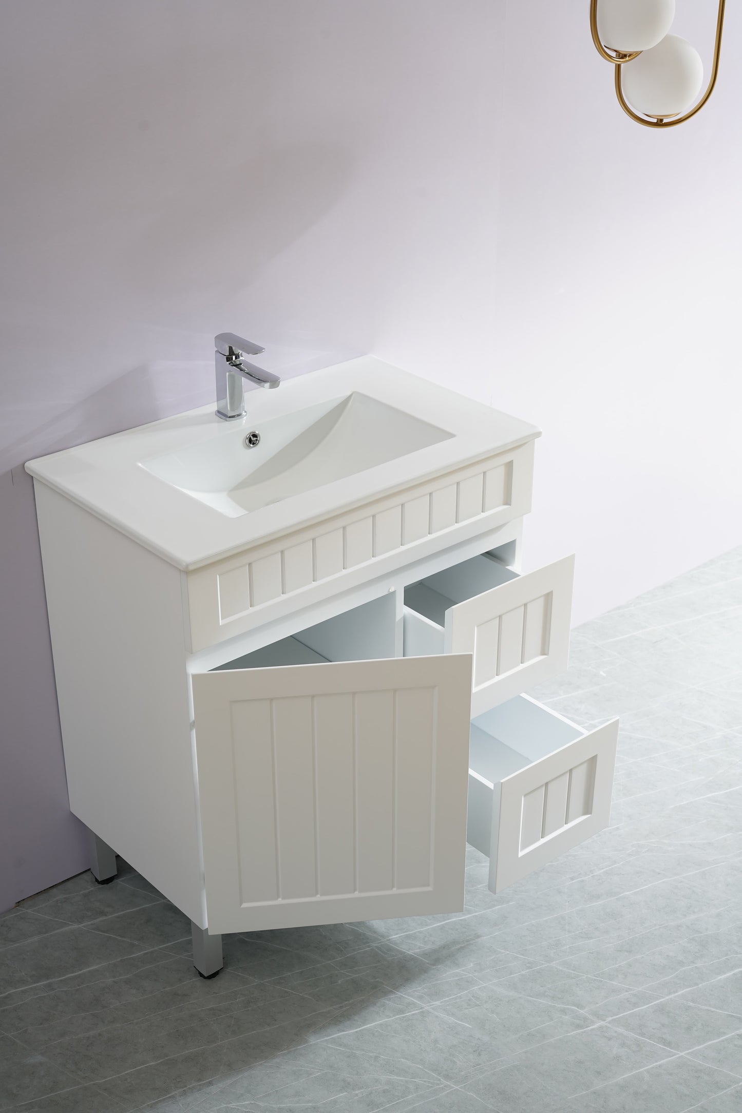 Ceto ACACIA 750mm*460mm*860mm Free standing Vanity Matte White