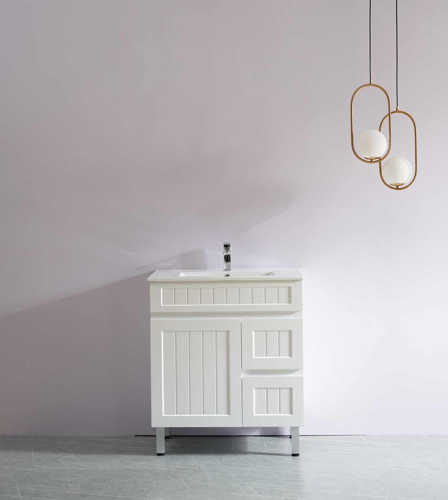 Ceto ACACIA 750mm*460mm*860mm Free standing Vanity Matte White