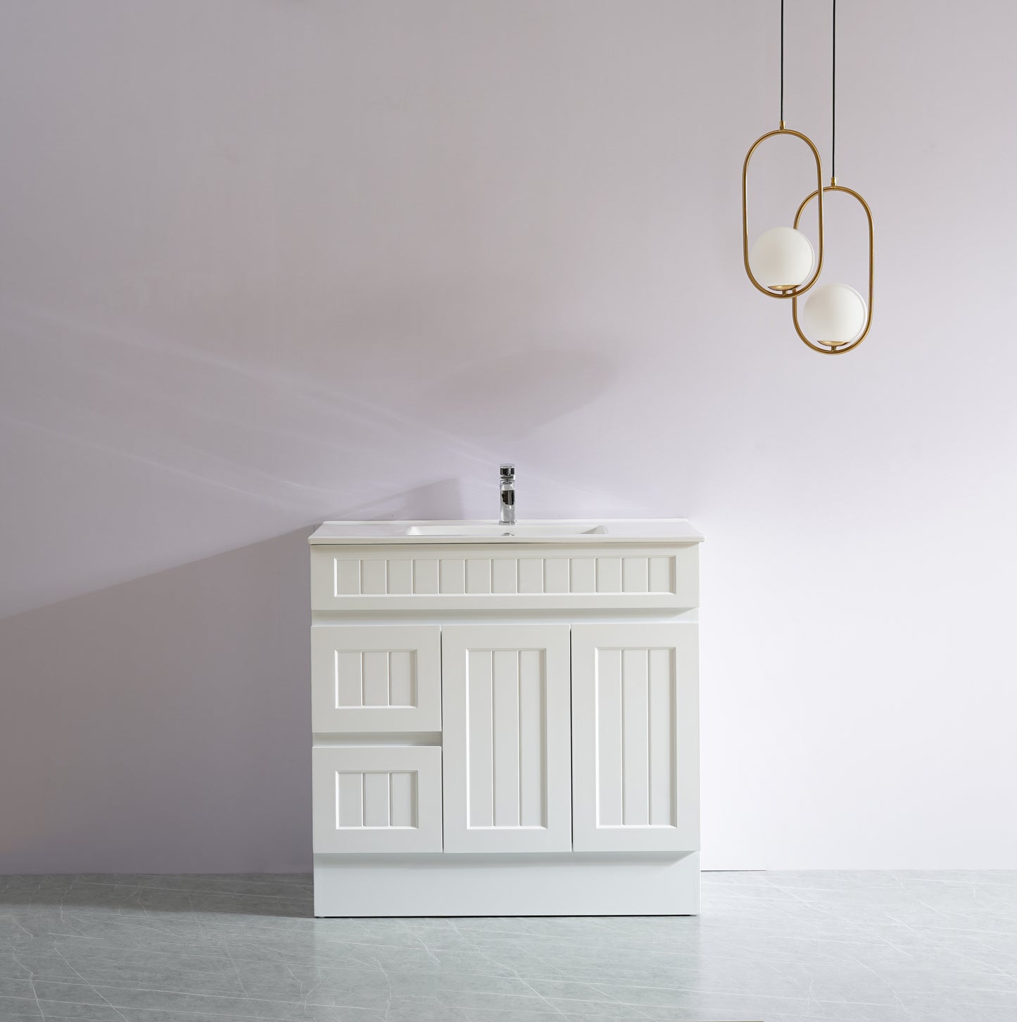 CETO Acacia Floor Vanity PVC Cabinet With Leg 600/750/900 AC64L/P64KB/AC74LL/P74KB/AC74RL/AC94LL/AC94RL/P94KB-MW/-MB