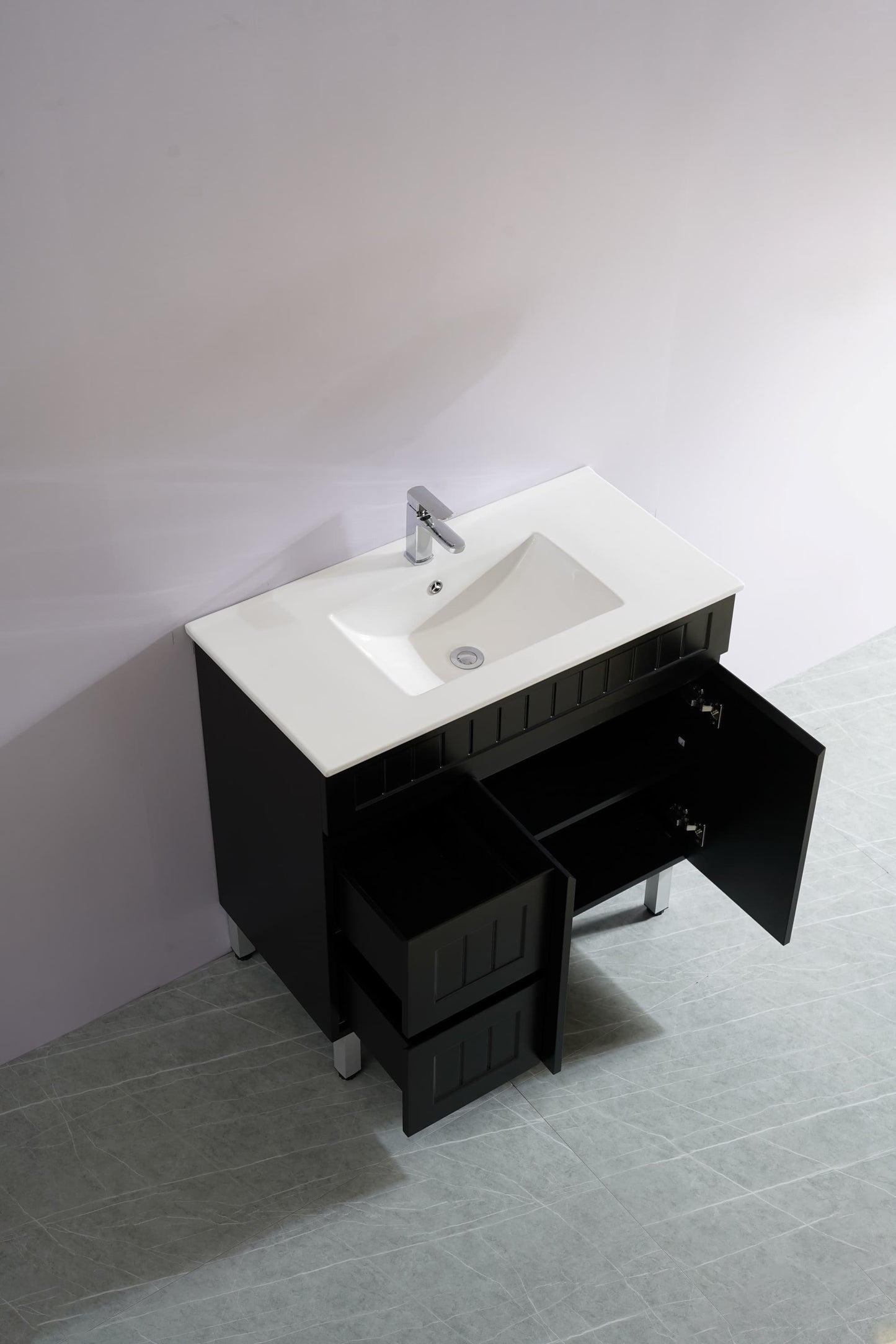 Ceto ACACIA 900*460*880mm Floor standing vanity Matte black left drawers