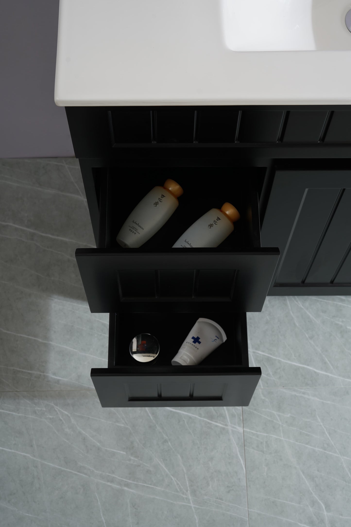 Ceto ACACIA 900*460*880mm Floor standing vanity Matte black left drawers