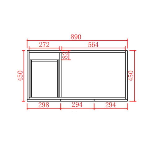 Haven Wood Vanity SLIM Cabinet With Leg 590/730/890mm