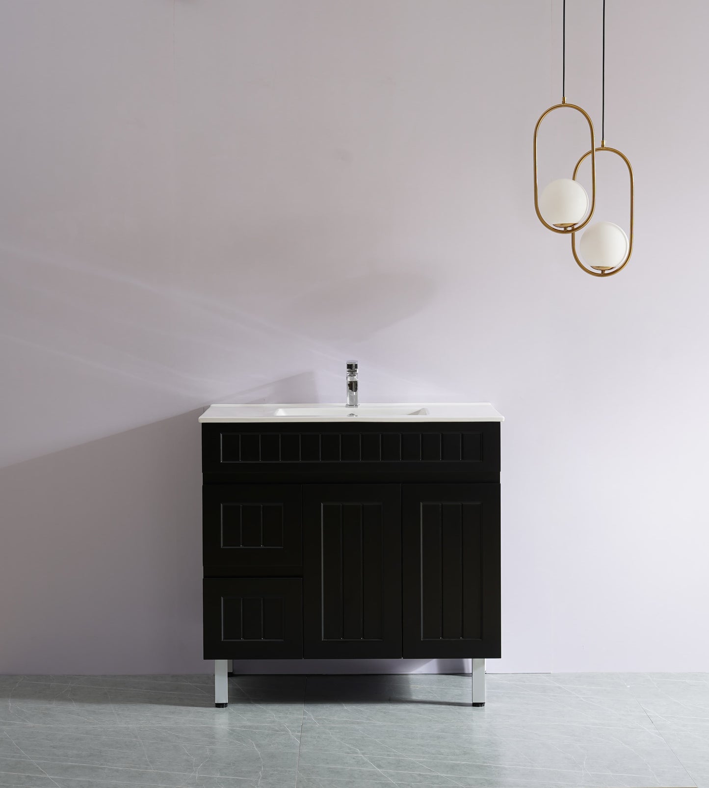 Ceto ACACIA 900*460*880mm Floor standing vanity Matte black left drawers