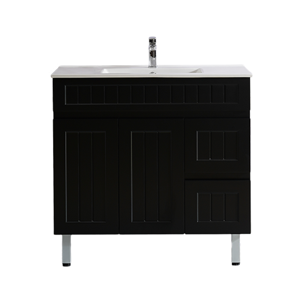 Ceto ACACIA 900*460*880mm Floor Standing Vanity Matte Black Right Drawers