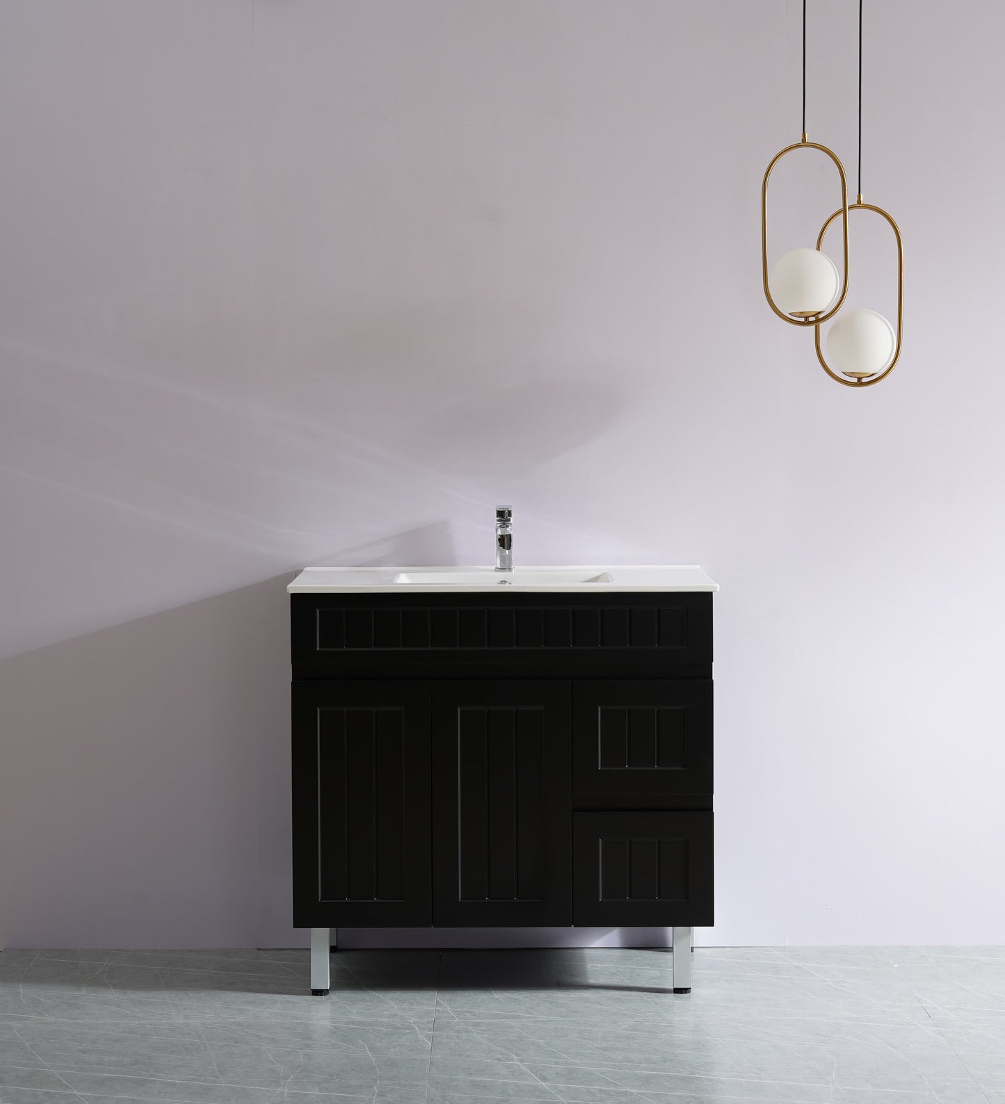 Ceto ACACIA 900*460*880mm Floor standing vanity Matte black Right drawers