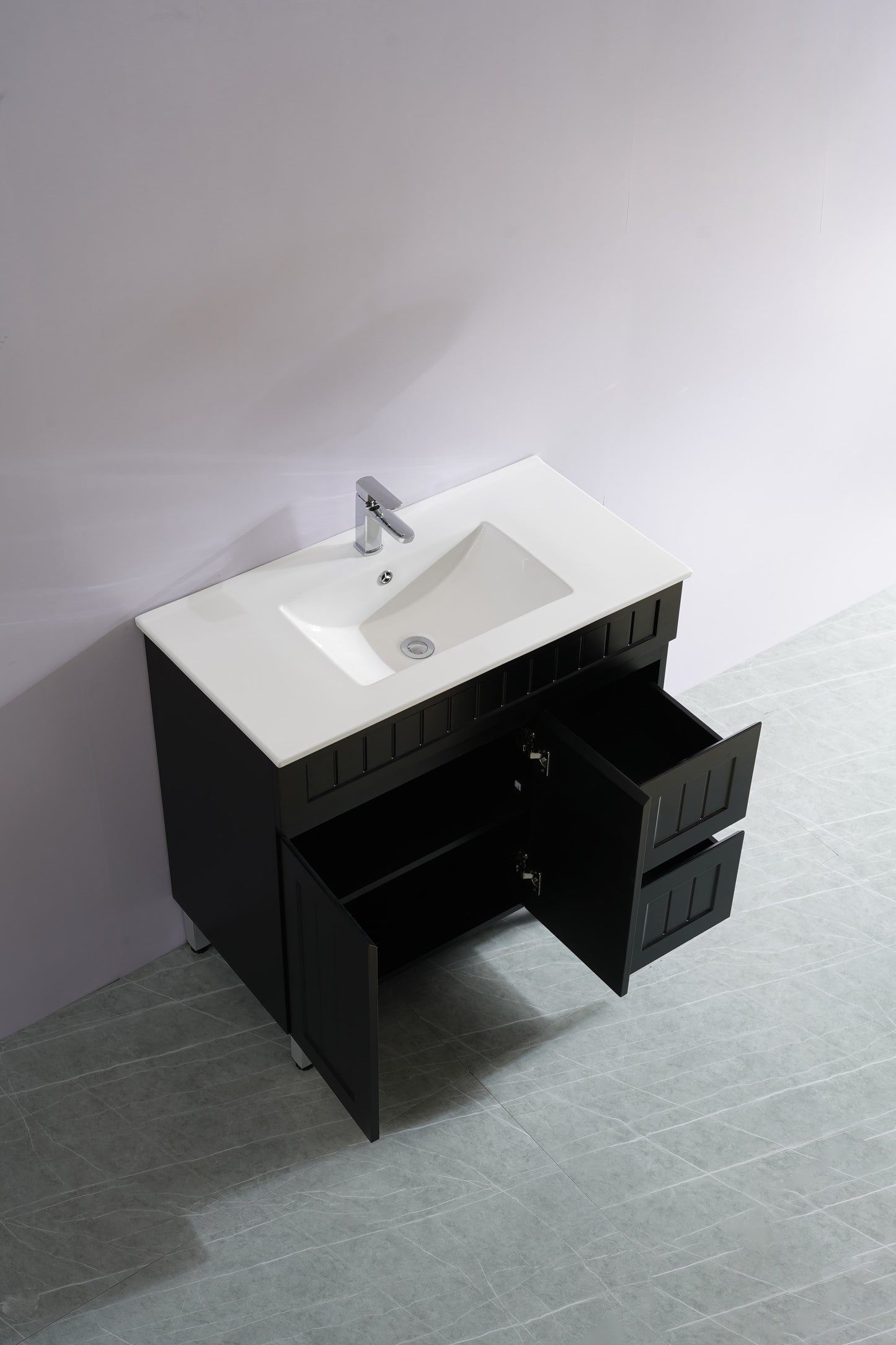 Ceto ACACIA 900*460*880mm Floor standing vanity Matte black Right drawers