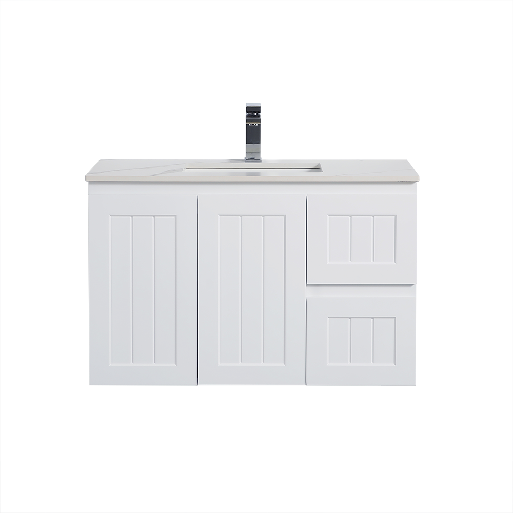 CETO Acacia Wall Hung PVC Cabinet With Soft closing doors 600/750/900 AC64W/AC74LW/AC74RW/AC94LW/AC94RW-MW/-MB