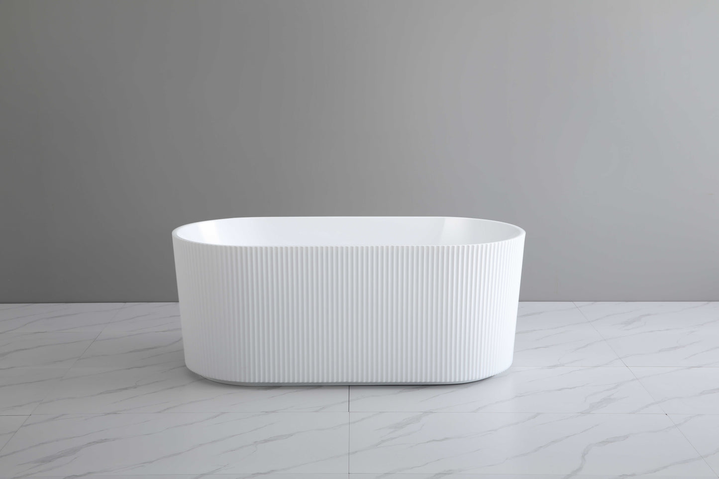 1500mm X 750mm X 580mm Ally Groove Bathtub Freestanding AGV1500