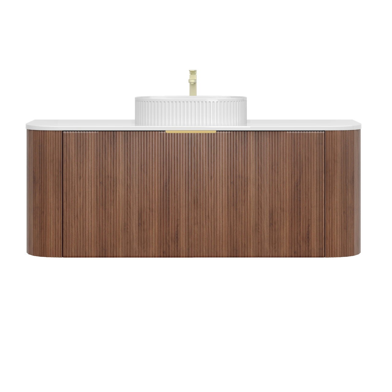 VITO ARDEN Fluted Curved Vanity with Inner Drawer 600-1550mm