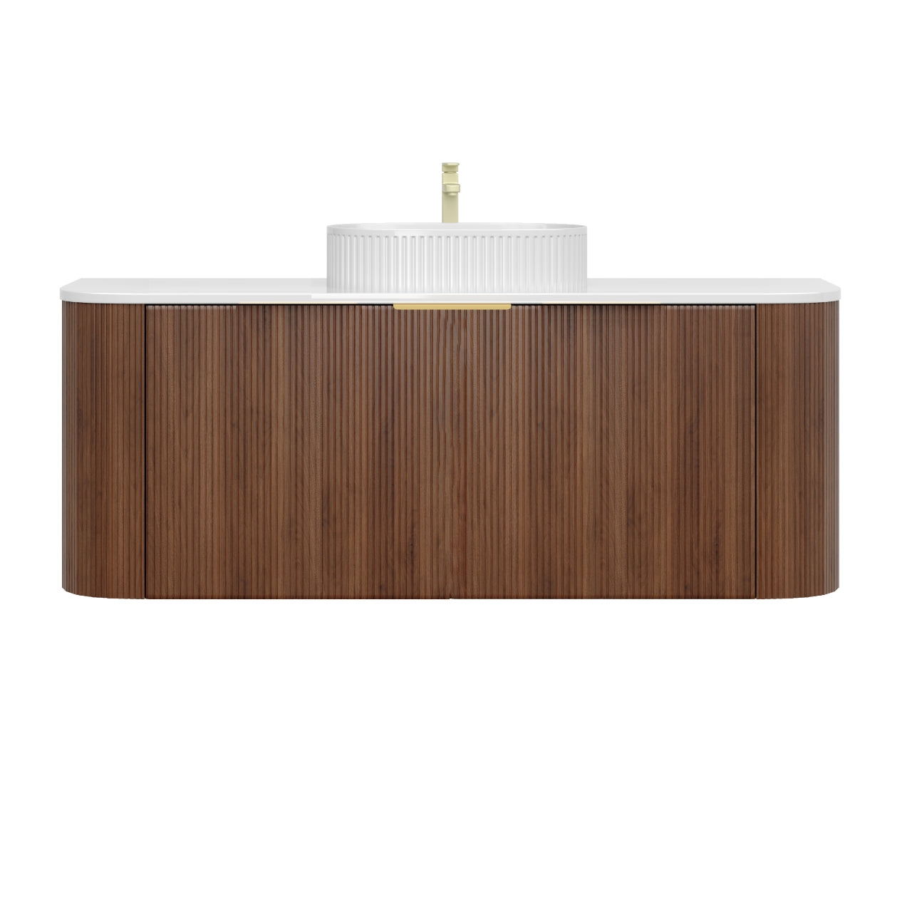 VITO ARDEN Fluted Curved Vanity with Inner Drawer 600-1550mm