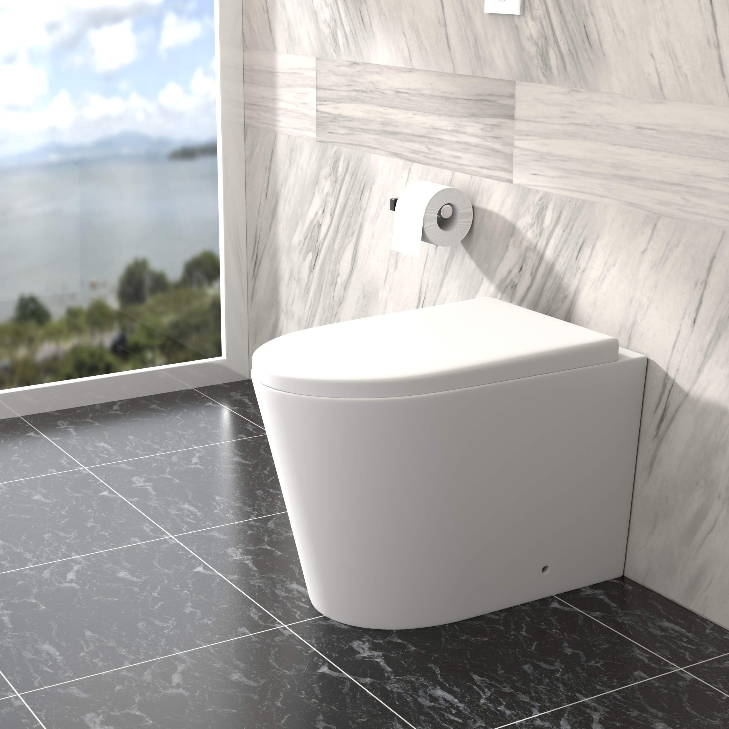 Flux Box Wall-Mounted Toilet 550*345*320mm