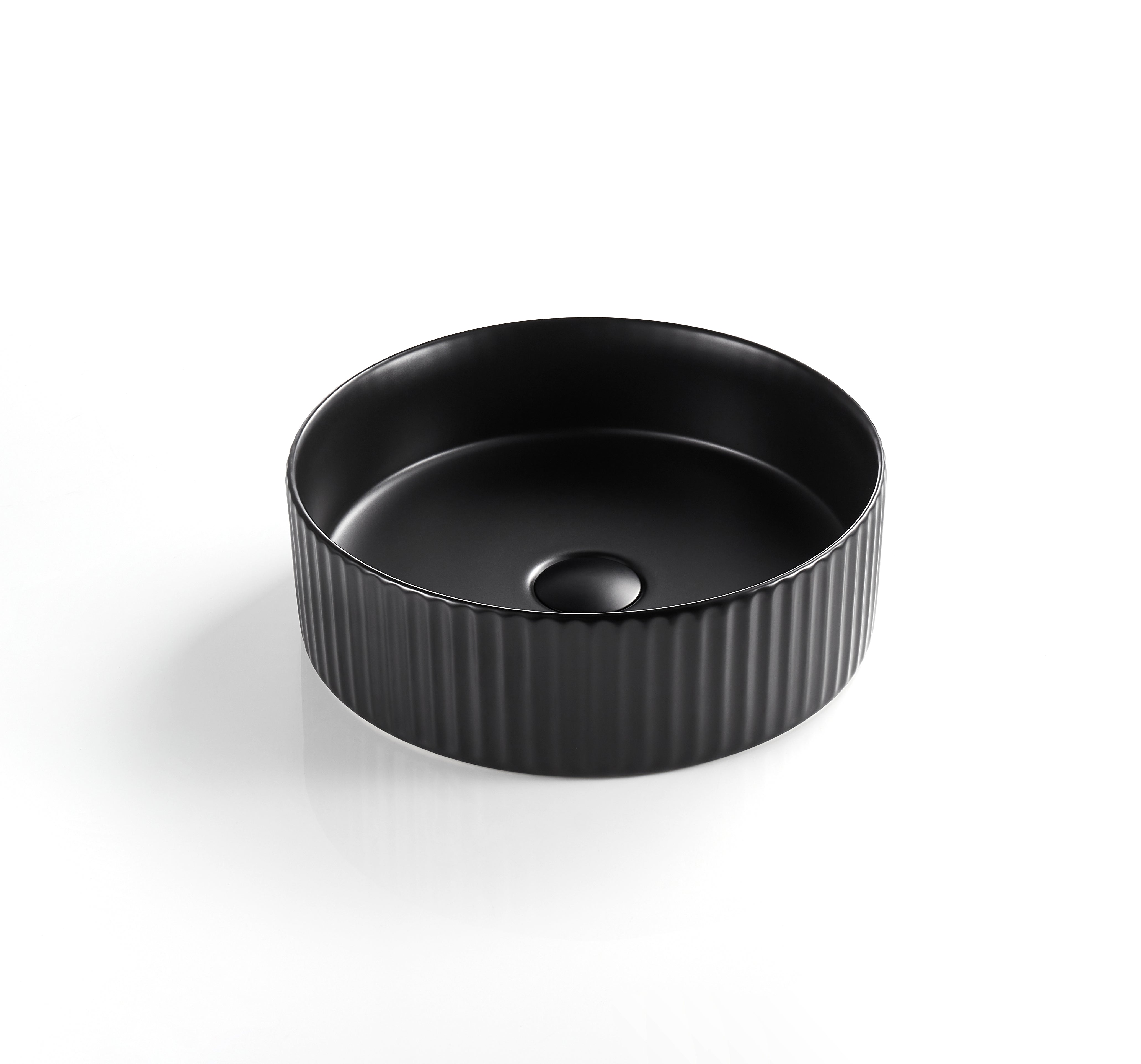 VITO Geneva Fluted Round Premium Ceramic Above-Counter Basin 400*400*125mm