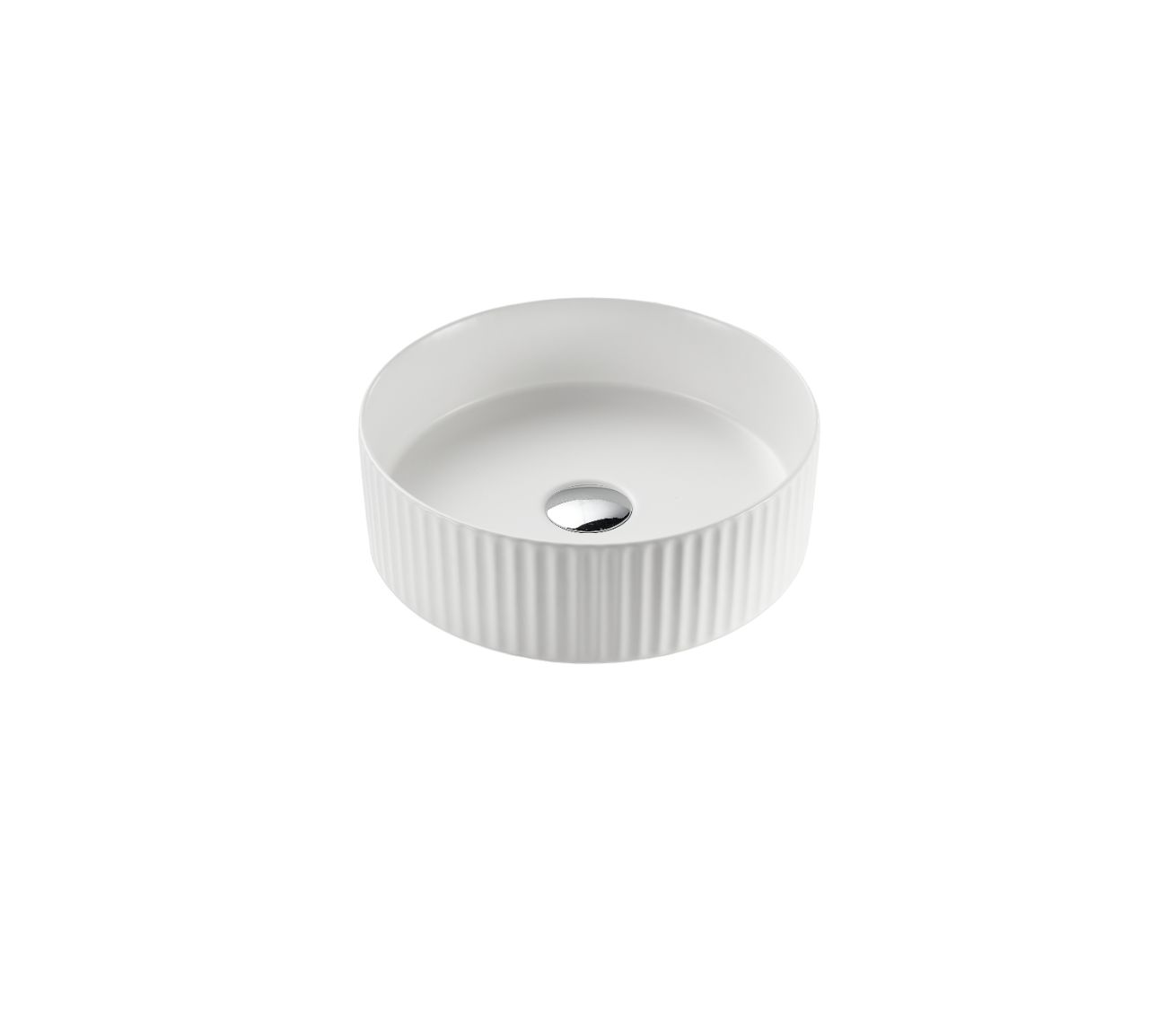 VITO Geneva Fluted Round Premium Ceramic Above-Counter Basin 360*360*120mm