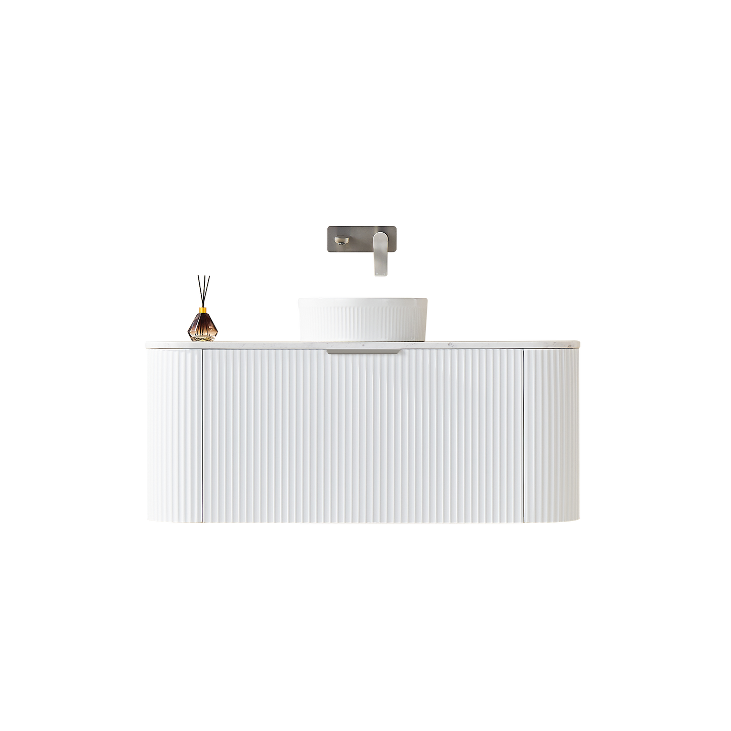 CETO AVALON Wall Hung PVC Cabinet Curve Edge 1200/1500/1800 CA1200W/CA1500W/CA1800W-MW/-MB