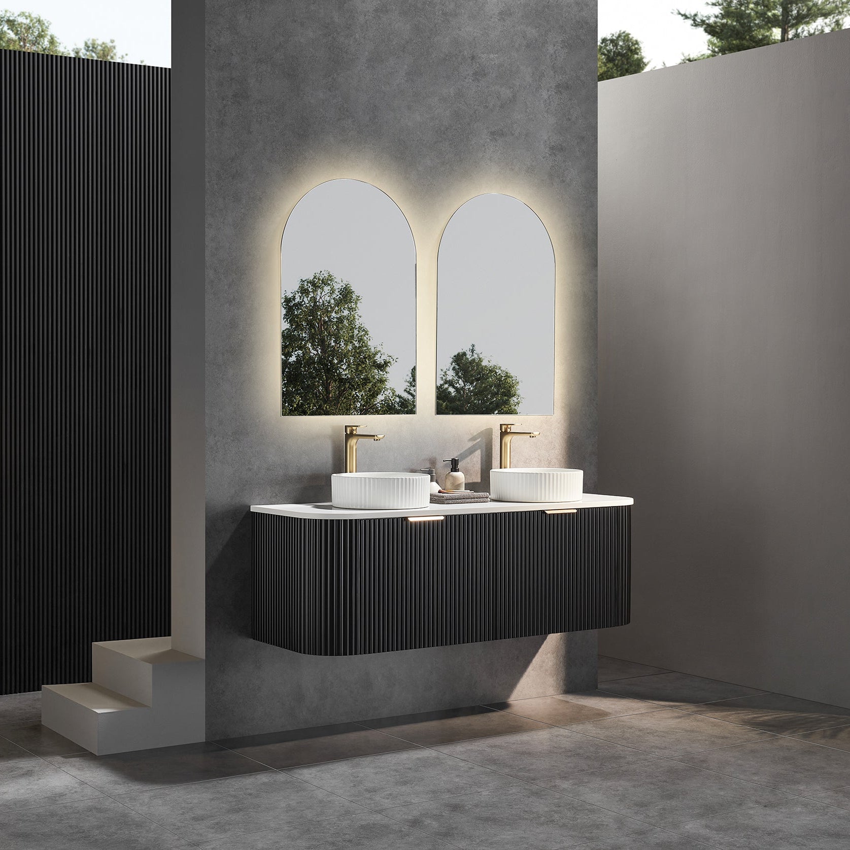 Solea Wall Hung PVC Cabinet with soft closing drawer 1200-1800mm