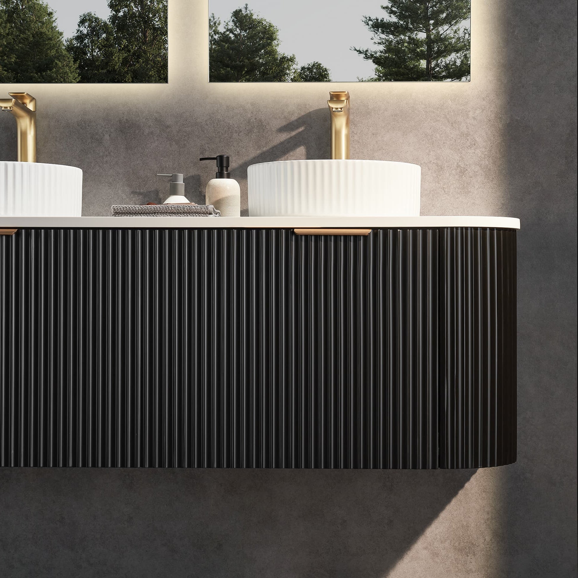 Ceto Avalon Wall-Mounted PVC Cabinet 1490*493*470mm Matte Black