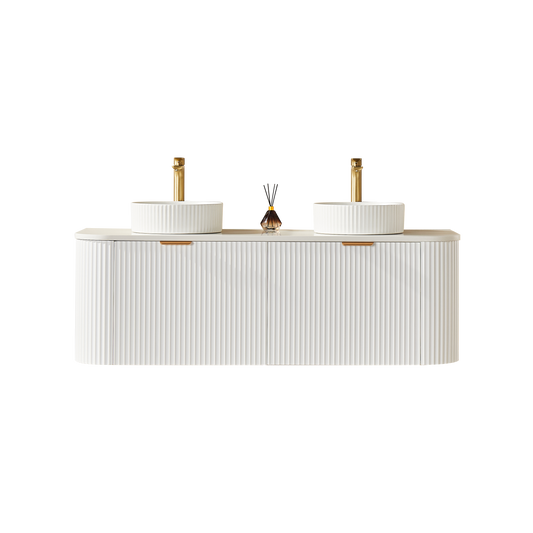 Ceto AVALON Wall Hung PVC Cabinet Matte White Curve Edge Size:1790*493*470mm