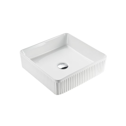 415mm X 415mm X 120mm Gloss White Basin Cascade CA415SQ