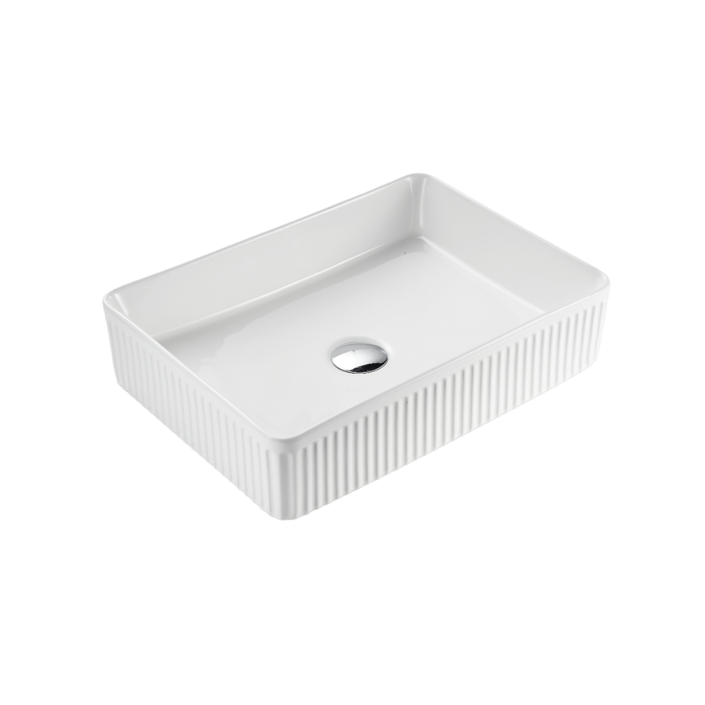 500mm X 680mm X 120mm Gloss White Basin Cascade CA5038