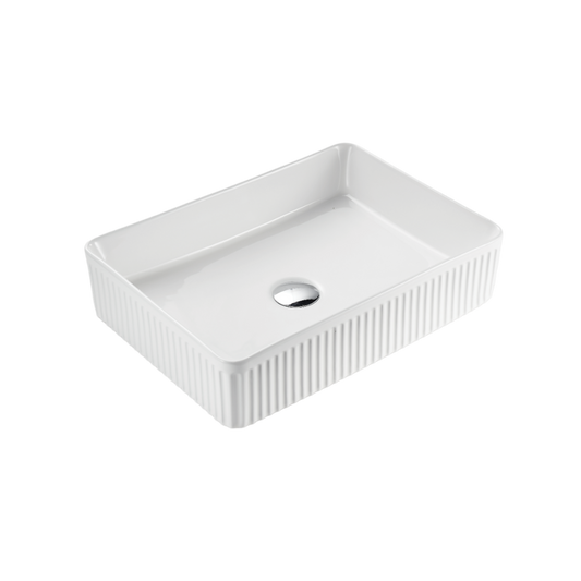 500mm X 680mm X 120mm Gloss White Basin Cascade CA5038
